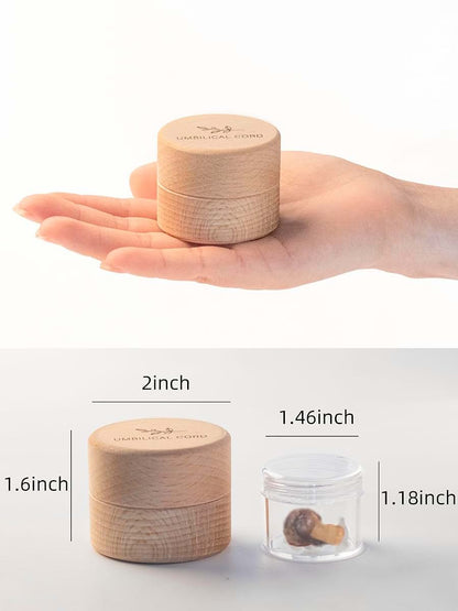 Iwoohome Wooden Umbilical Cord Keepsake Box With Acrylic Insert (photo 4)