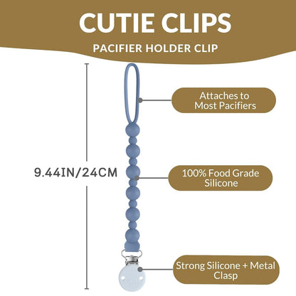 BebeBiu 2 Pack Silicone Pacifier Clips, One-Piece Design (photo 3)
