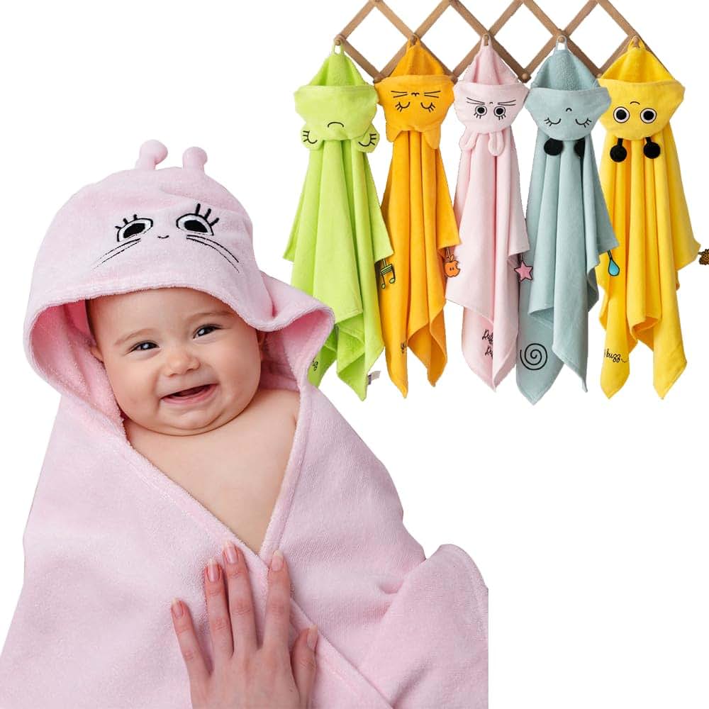 Milk&Moo Baby Hooded Towel, Organic Turkish Cotton Bath Towel