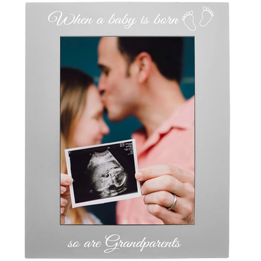 CustomGiftsNow When a Baby is Born so are Grandparents Anodized Aluminum Hanging/Tabletop Group Family New Baby Child