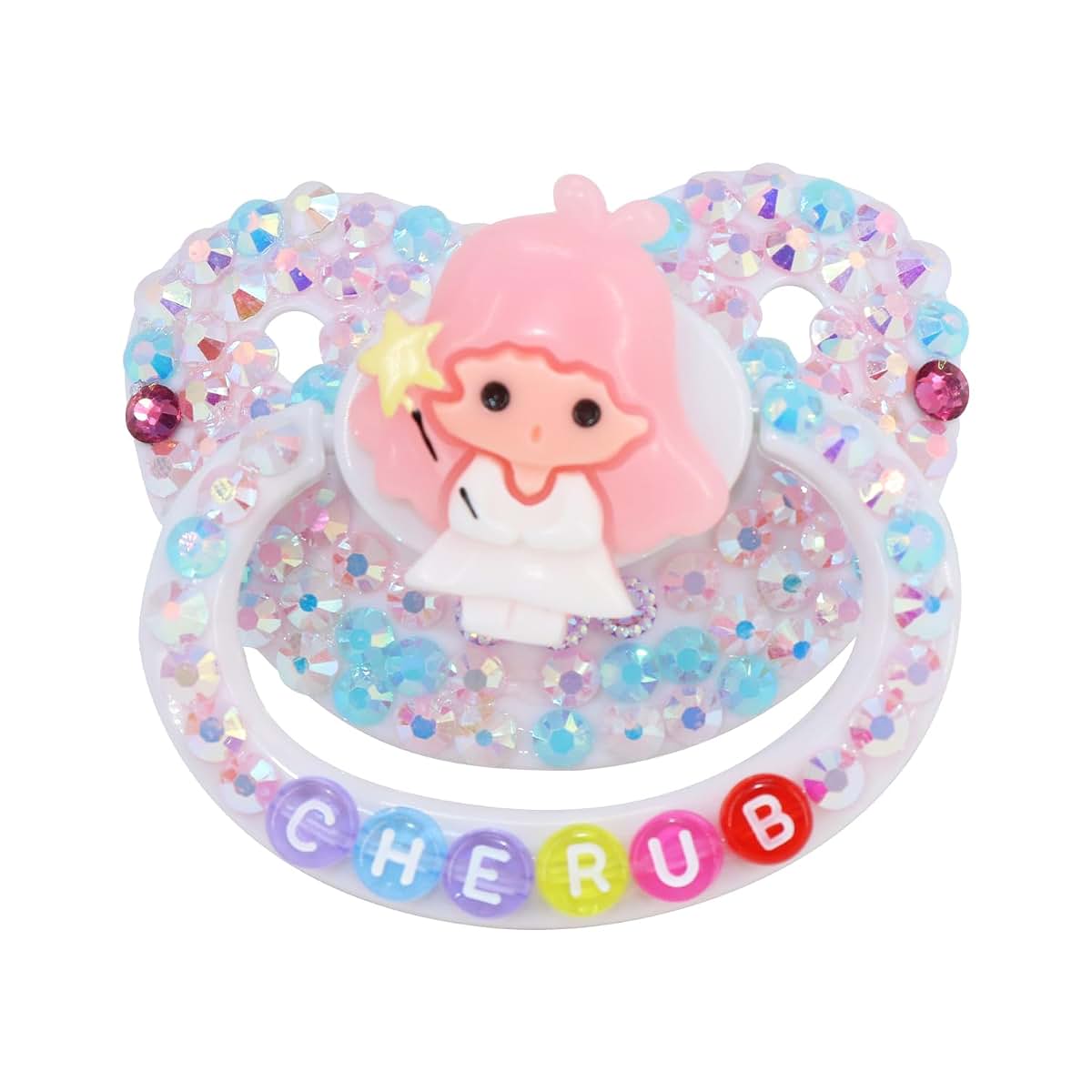 SUNOWE Adult Sized Pacifier Crystal Rhinestone Bling Pacifiers (Style 8)