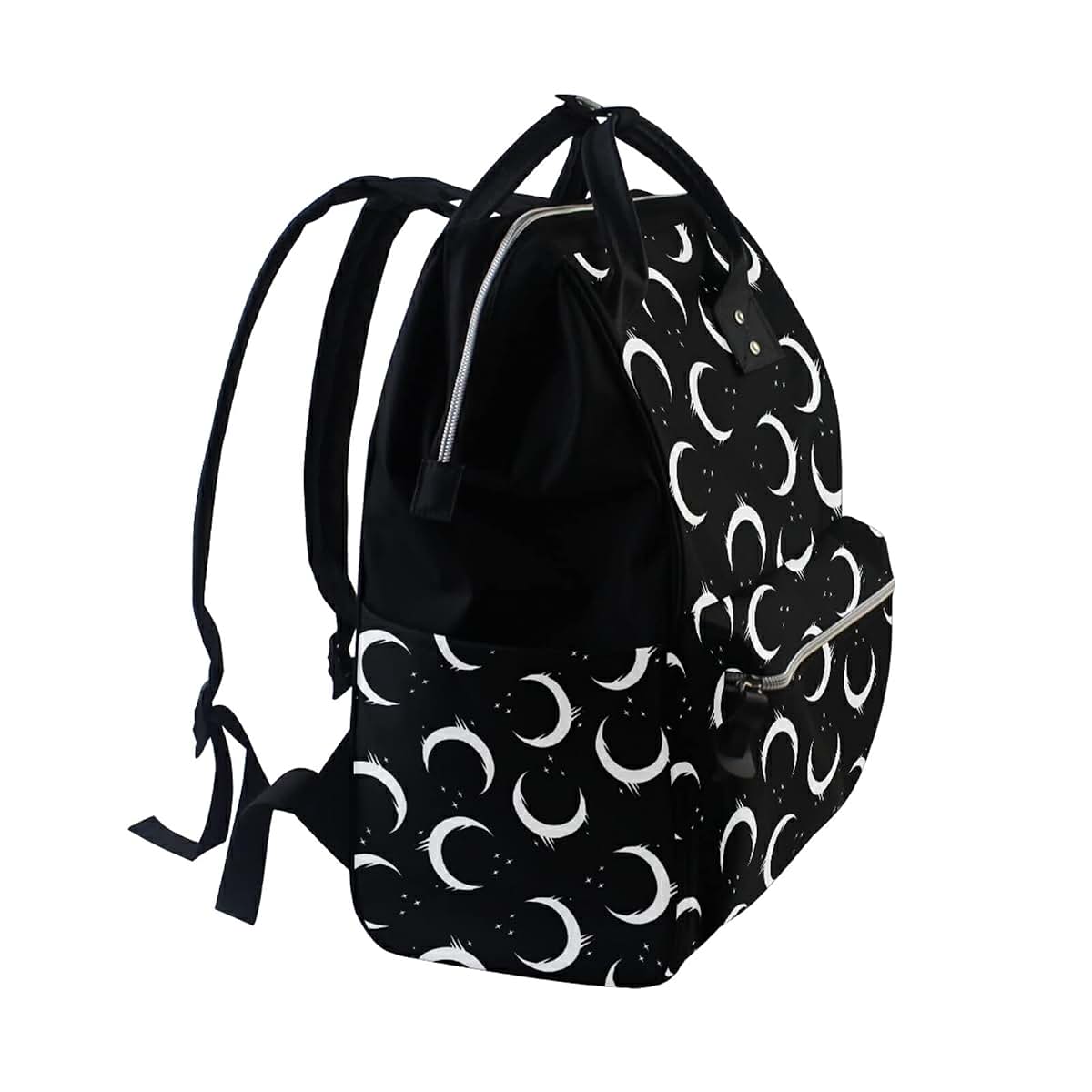 Moon Gothic Print Diaper Bag Backpack for Travel and Baby Care