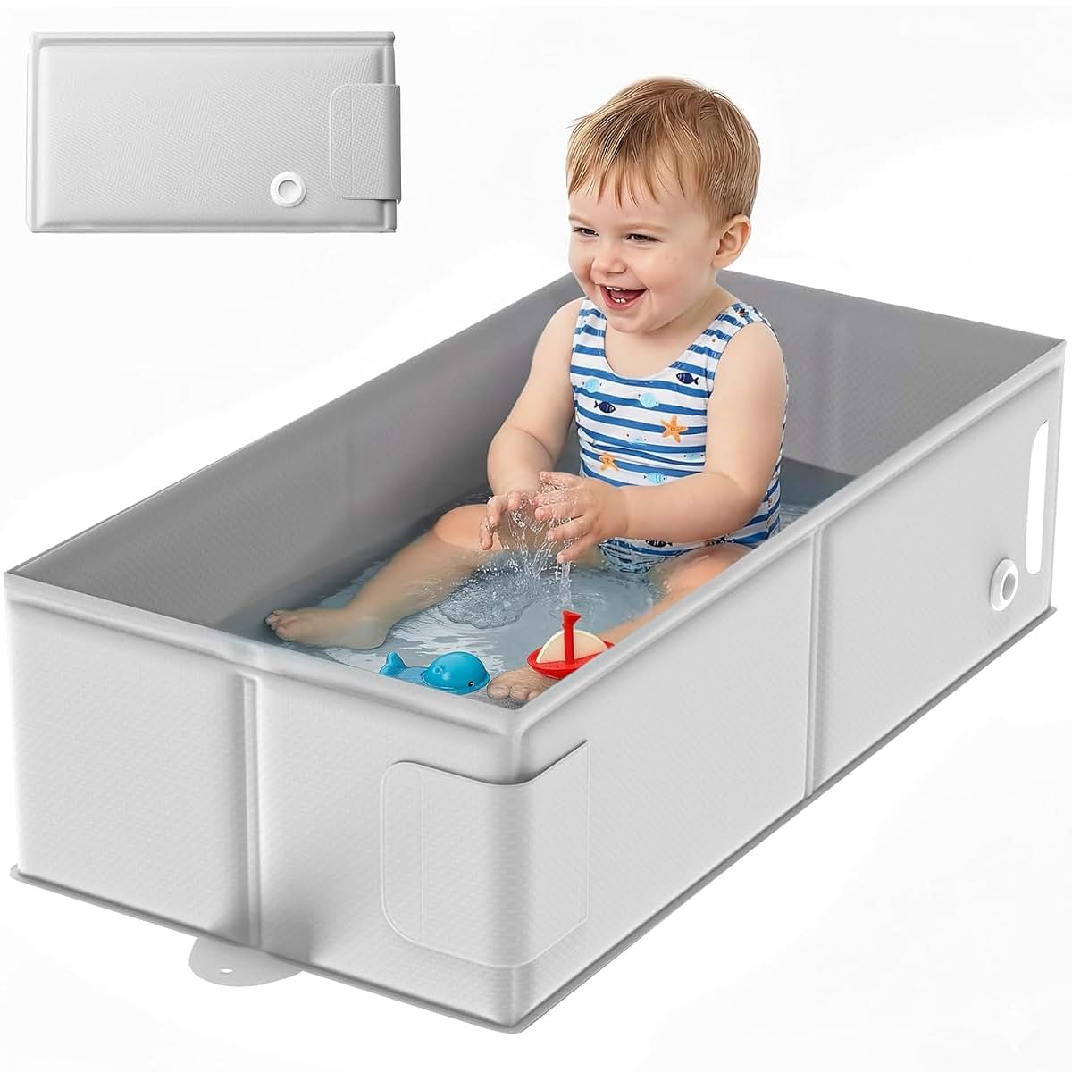 Portable Baby Bathtub for Toddlers 6M-3Y | Collapsible & Travel Ready