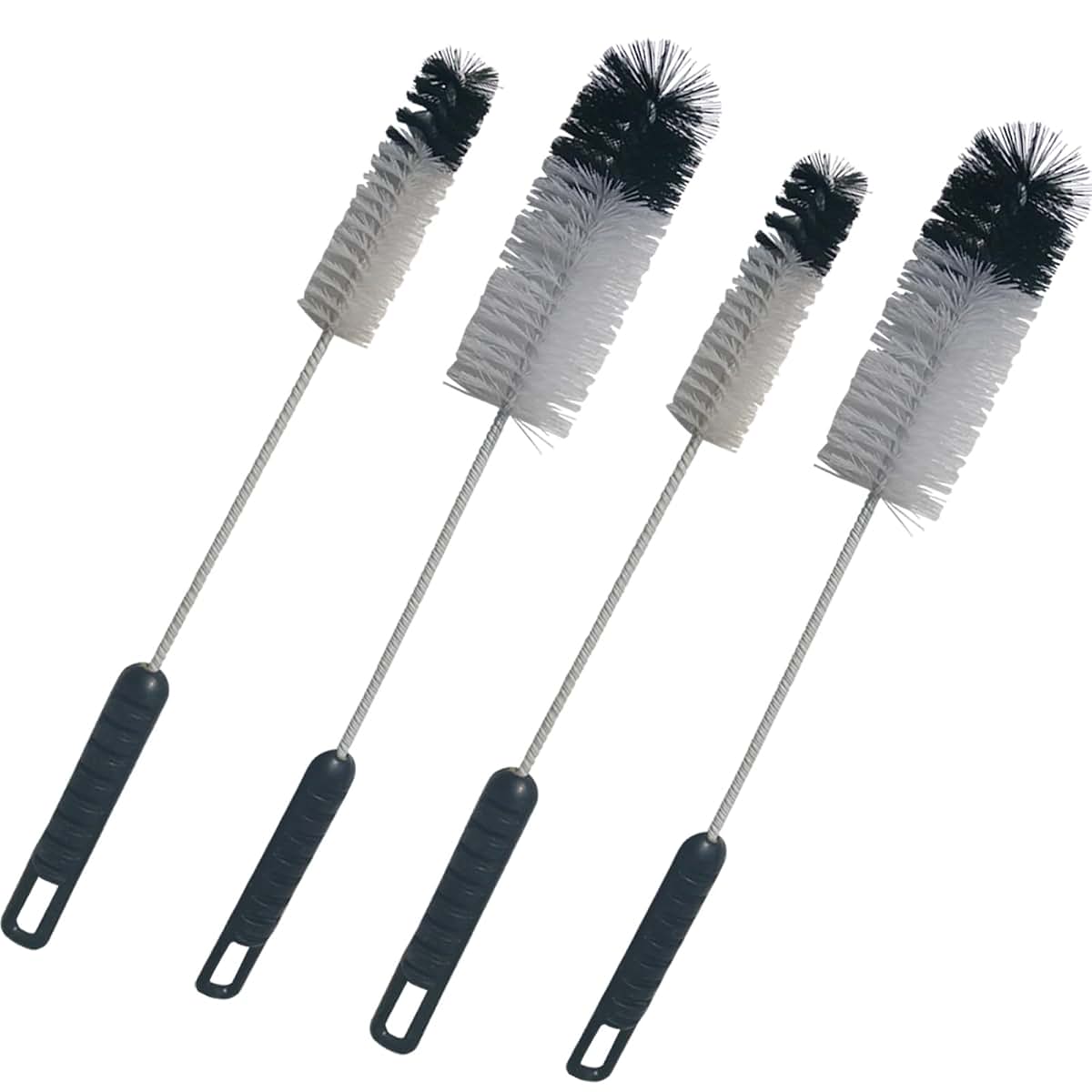 Coralpearl Bottle Brush Set Of 4, Thin Long Handle With Bendable Flexible Wire For Narrow Neck Bottles