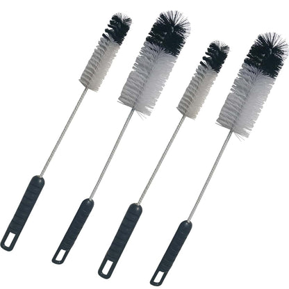 Coralpearl Bottle Brush Set Of 4, Thin Long Handle With Bendable Flexible Wire For Narrow Neck Bottles