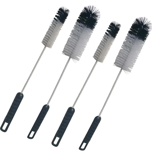 Coralpearl Bottle Brush Set Of 4, Thin Long Handle With Bendable Flexible Wire For Narrow Neck Bottles