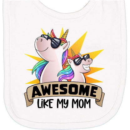 Unicorn Family Newborn Bib for Baby Girls