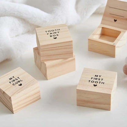 Stephan Baby Keepsake Box Pine Wood Memory Storage Case for Infant Tooth Gift 2", Tooth Fairy Box (photo 4)