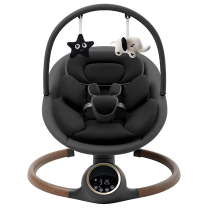 Momzelvi Infant Swing With 5-Point Harness And Bluetooth Music