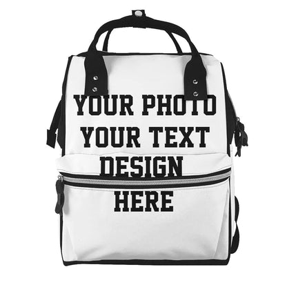 Adaptor Personalized Diaper Bag Custom Diaper Backpack with Picture/Text Waterproof Mummy Backpack for Mom, Outdoor