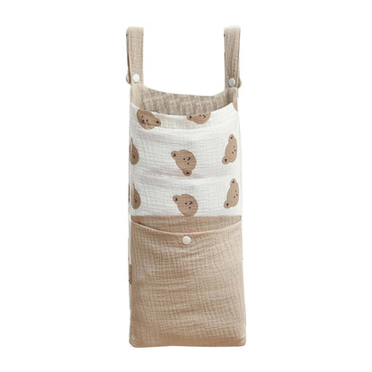 XAGMODSHN Crib Hanging Diaper Bag Cartoon Print Organizer