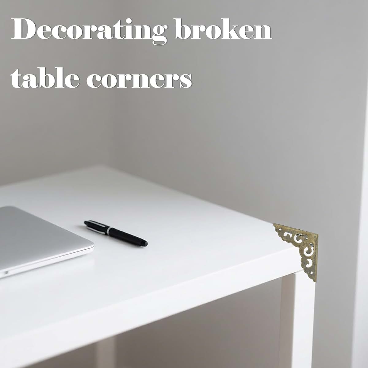 BabyOneStop Metal Corner Protector 4 Pcs Antique Bronze Zinc Alloy Furniture Corner Cover