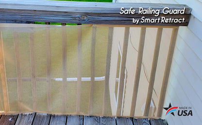 Smart Retract Safe Railing Guard Cafe for Kids & Pets Safety on Stairs & Balconies (photo 3)