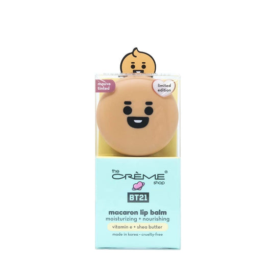The Crème Shop | BT21 Baby - SHOOKY Macaron Lip Balm - Brown Sugar Milk Tea (Mauve Tinted)