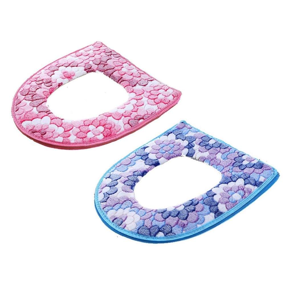 Monetais Toilet Seat Cushion Soft Zipper Cover Set