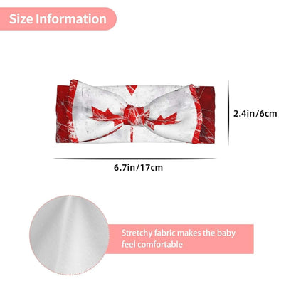 WZYCWB Retro Canada Flag Baby Bow Headband