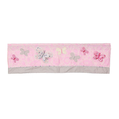 CribMATE 7 Pieces Pink Embroidery Butterfly Nursery Crib Bedding Set (photo 3)