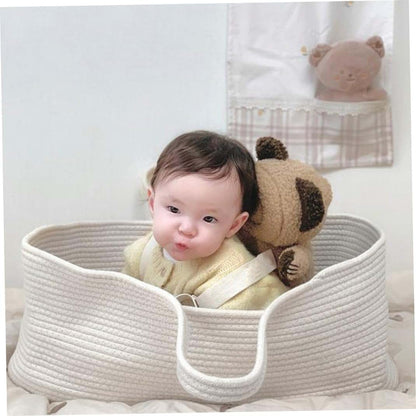 Sgqtqybk 70x40x25CM Baby Changing Basket, Folding Baby Travel Carrying Basket, Woven Sleeping, Moses (photo 2)