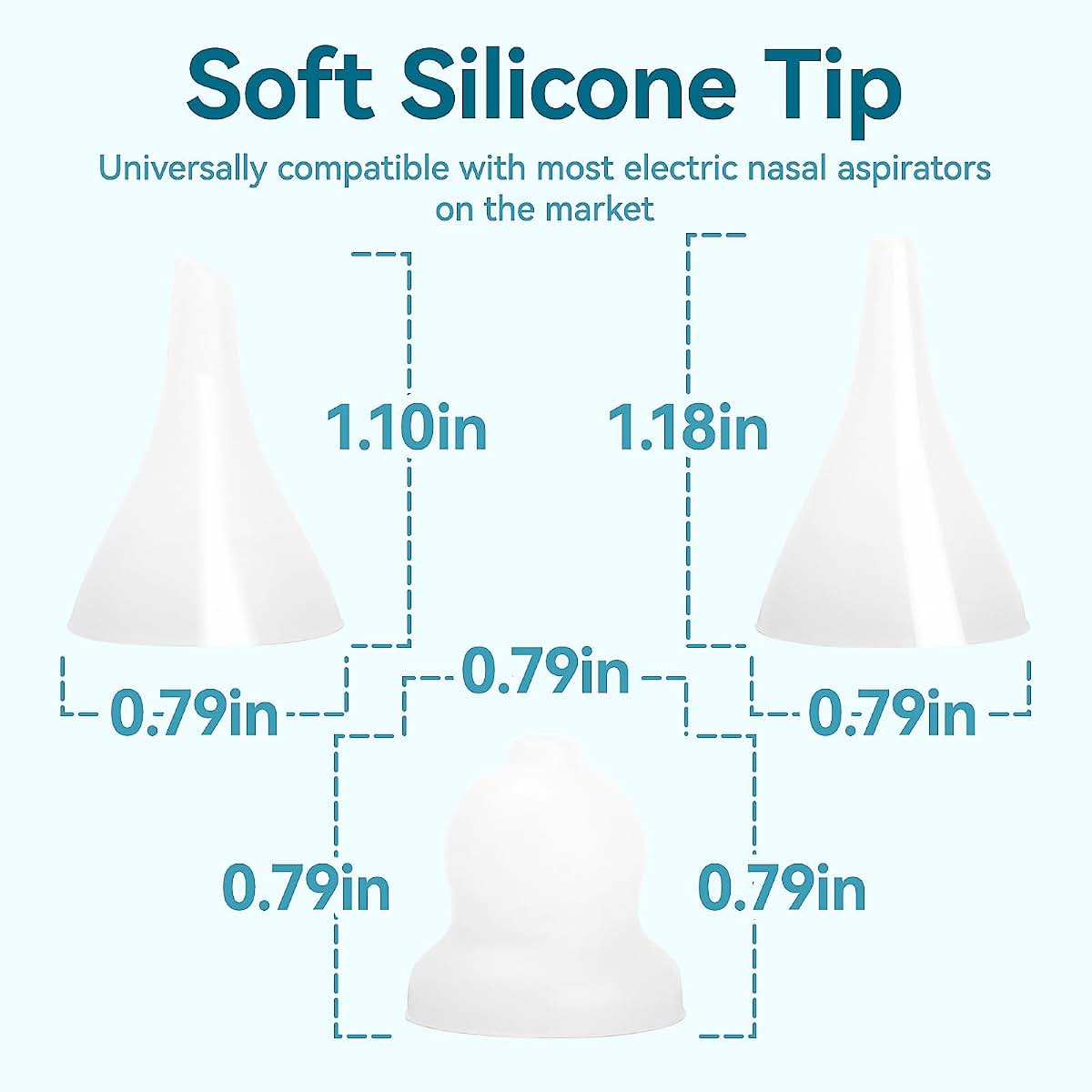 Foily Baby Nasal Aspirator Replacement Tips, 9-Pack with 3 Tip Designs