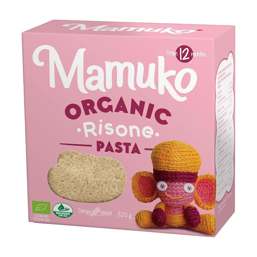 Mamuko RISONE Organic Toddler Pasta, Durum Wheat Semolina, 12+ Months, 320g