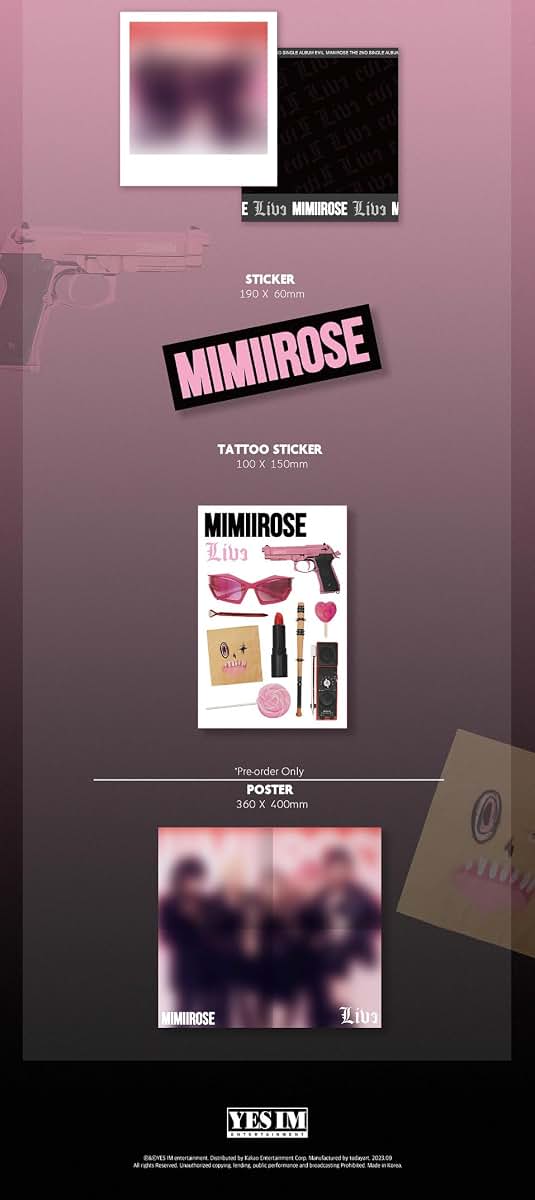 mimiirose LIVE 2nd Single Album Photobook with Photocard, Lenticular Card, Polaroid, and Sticker