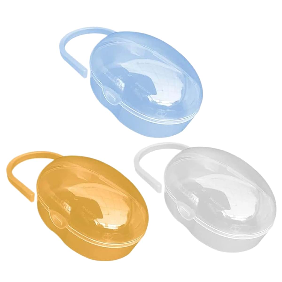 Comebachome Pacifier Case, 3pcs Dustproof Pacifier Holder Case, Soother Shield Case, Pacifier Container for Travel