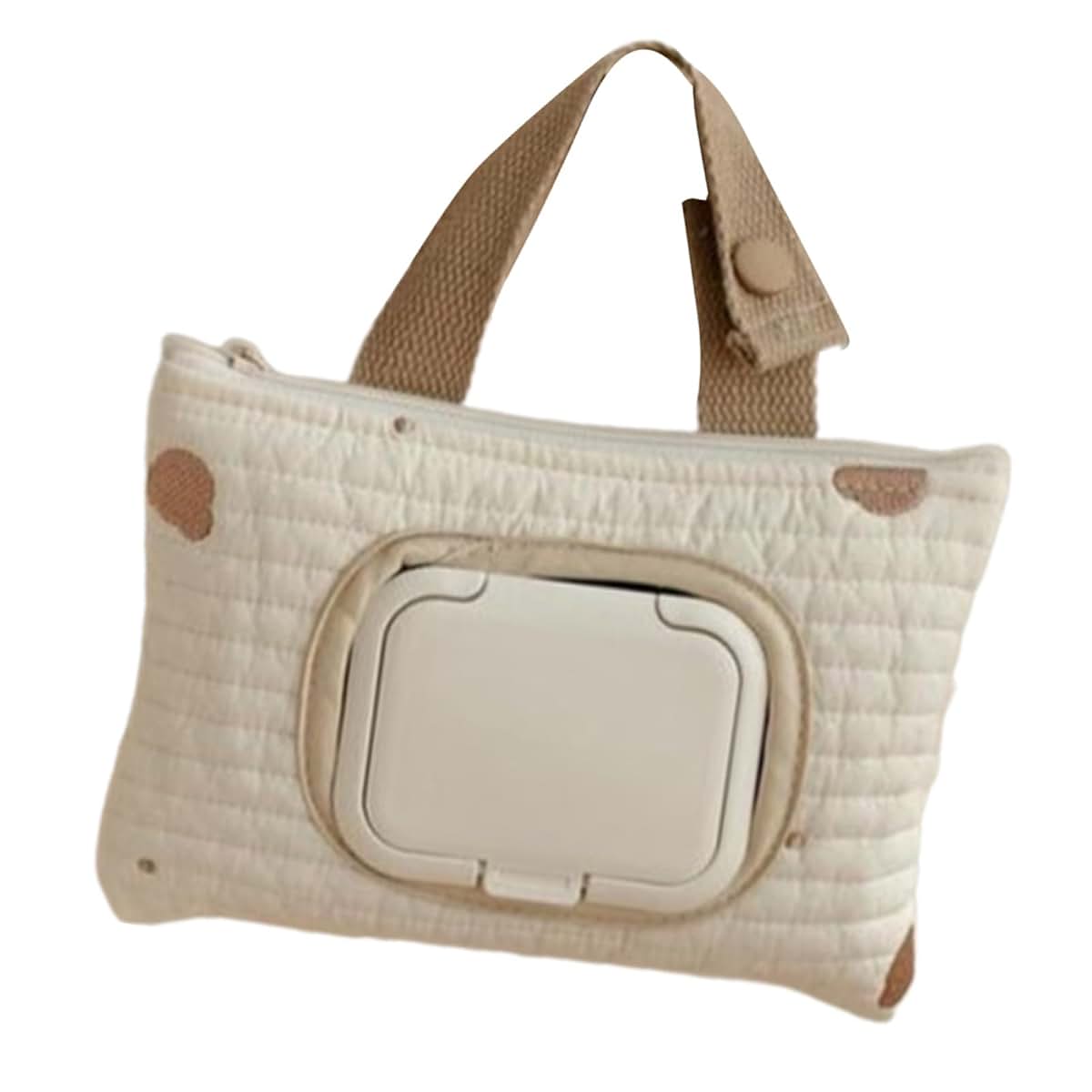 DIMITU Embroidered Bear Wet Wipe Storage Pouch for Travel