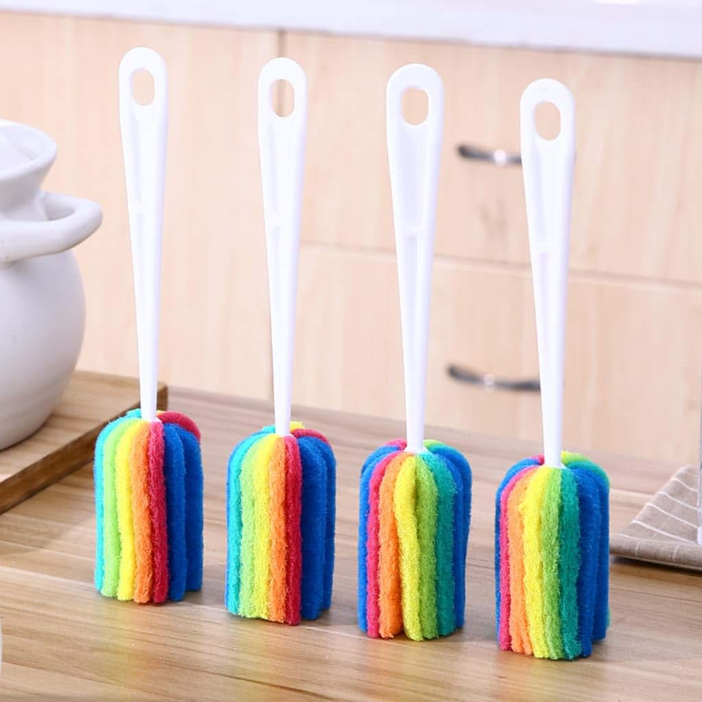 staol Water Bottle Cup Mug Cleaning Brush Scrubber with Long Handle Comfort Grip Brushes for Baby Bottles Jars Glasses