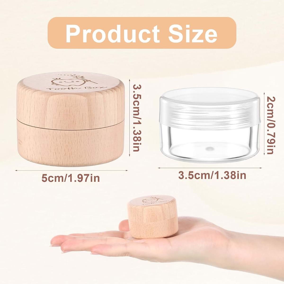Tweruna Wooden Tooth Fairy Box with Acrylic Inner Case (photo 2)
