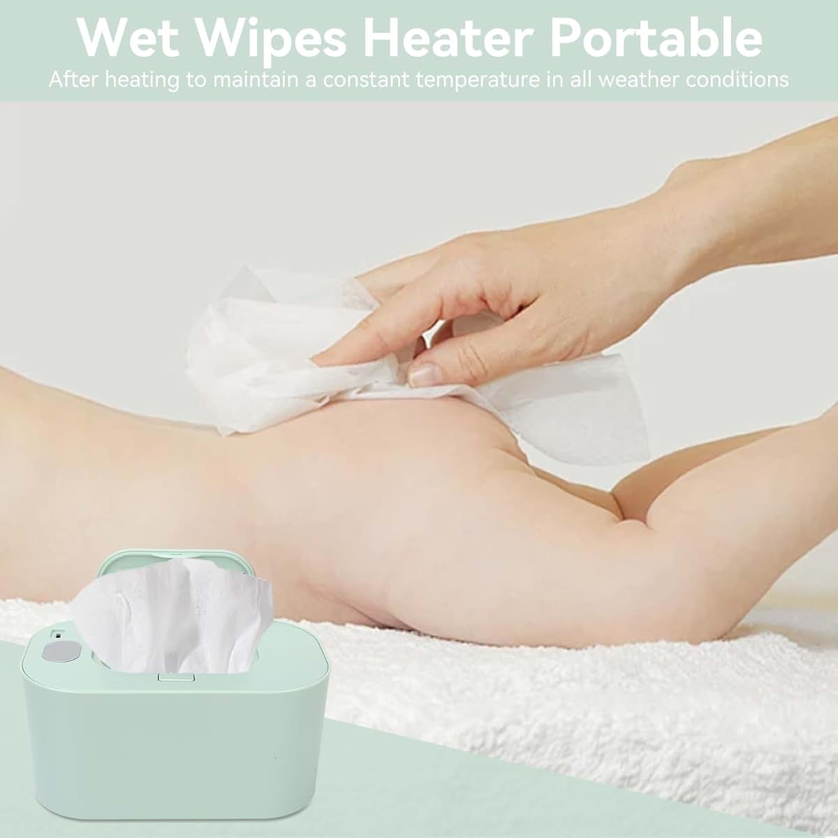 Gsycle Portable Wet Wipe Warmer and Dispenser, Green (photo 2)