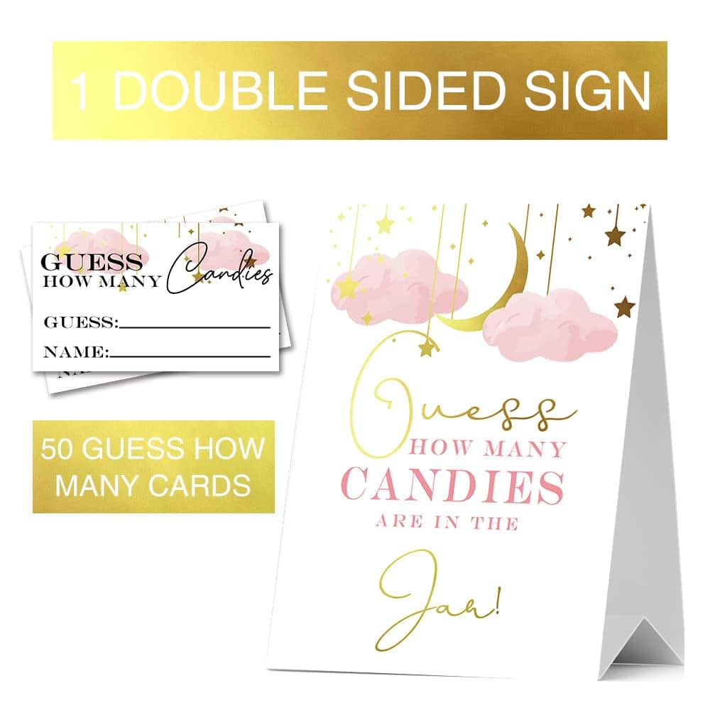 JIRIM-BEUTY Guess How Many Candies Baby Shower Game Set (photo 2)