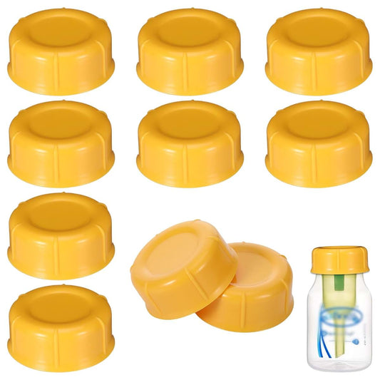 Hoohnnaa 10Pcs Narrow Baby Bottle Caps Compatible with Dr Brown's, Medela, Ameda, Travel Bottle Caps Replacement Parts