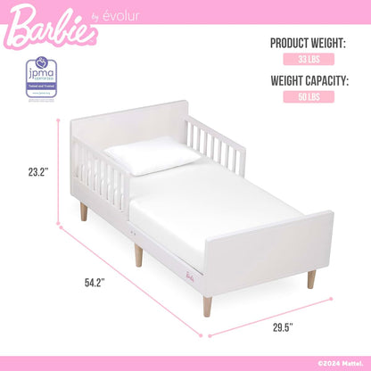 Evolur Barbie Los Altos Wooden Toddler Bed, Lavender Sky (photo 2)