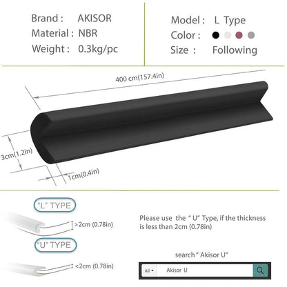 TRITINA Corner and Edge Guards - 14ft (4.3m) [ 13ft Edge Cushion + 8 Corner Cushion ] Premium Childproofing