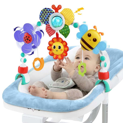Adjustable Crib Mobile for Stroller, Bassinet, and Bouncer | Sensory Hanging Toys