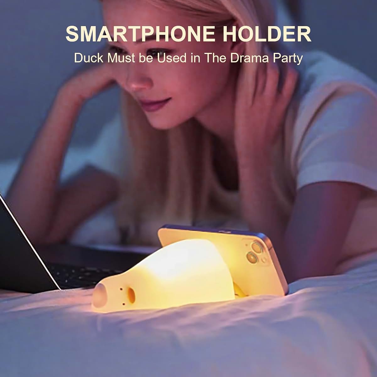 Ocegaoem Benson Squishy Duck Night Light for Nursery & Room Decor