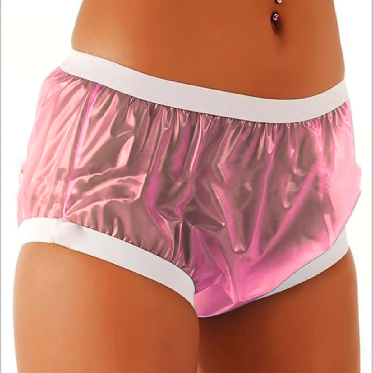 TAPIVA Reusable Wide Waist Incontinence Pants/PVC Plastic Clear Adult Leak-Proof Plastic Diapers/Unisex Diaper Covers