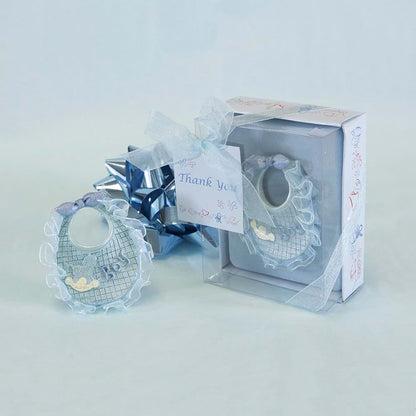 Lunaura Baby Keepsake Bib Set, Blue, 12-Piece Gift Box
