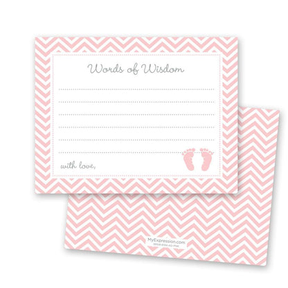 MyExpression.com 48 Cnt Pink Baby Feet Footprint Advice Cards