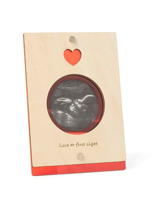 iwoohome Baby Sonogram Picture Frame - Pregnancy Milestone Keepsake- Modern Ultrasound Picture Frames for Mom to Be