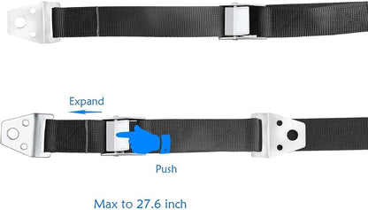 Heavy Duty Metal Anti Tip Straps - Adjustable Furniture Wall Anchors for Baby Proofing, Pack of 2