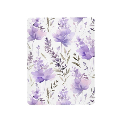 AIXIWAWA Watercolor Purple Floral Crib Sheet, Fitted Breathable Mini Playard Sheet, 2 Sizes