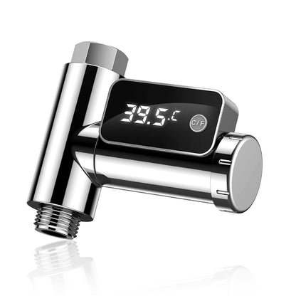 BINOXY Shower Thermometer Led Digital Display 5~85℃ Baby Bath Water Thermometer 360°Rotating Screen Celsius/Fahrenheit
