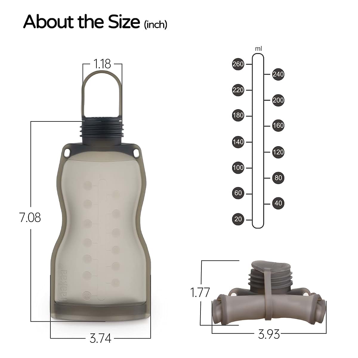 Haakaa Silicone Milk Storage Bag 9 Oz 2 Count