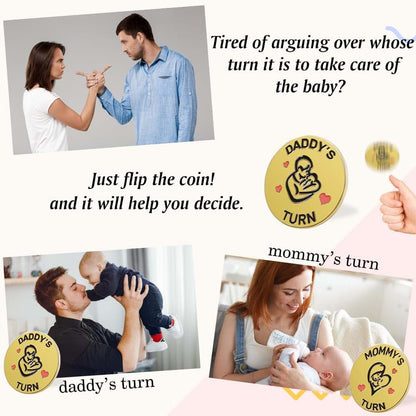 Evere Double-Sided New Parents Funny Decision Coin