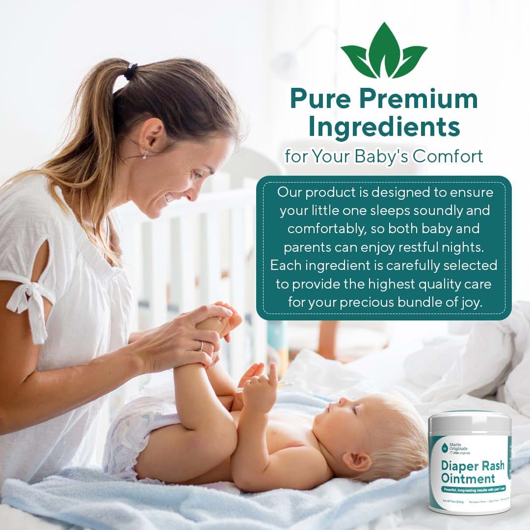 Marie Originals Premium Diaper Rash Ointment with Zinc Oxide, 8 oz