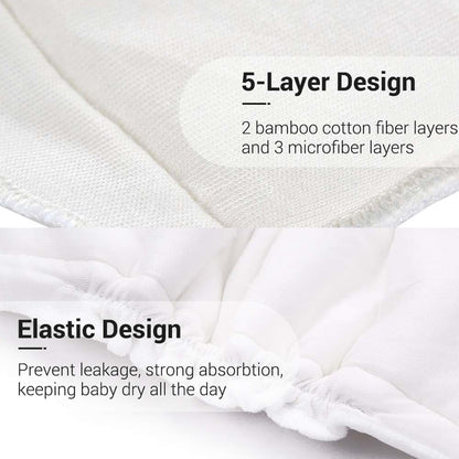 Mavis Laven Washable Diaper Pads Inserts for Infants and Toddlers