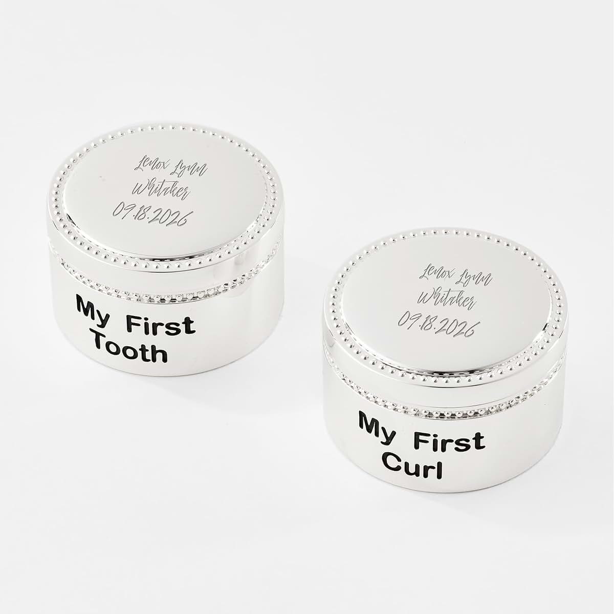 THINGS REMEMBERED Engraved Beaded Tooth and Curl Keepsake Box Set (Free Customization) (photo 2)