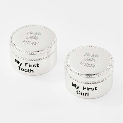 THINGS REMEMBERED Engraved Beaded Tooth and Curl Keepsake Box Set (Free Customization) (photo 2)