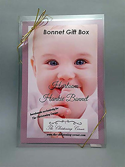 Angel Lace Christening Handkerchief Bonnet by The Christening Corner